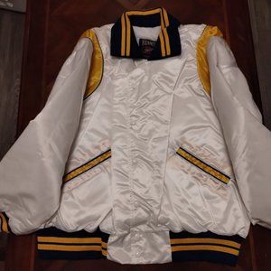 Vintage rennoc bomber jacket white blue gold
